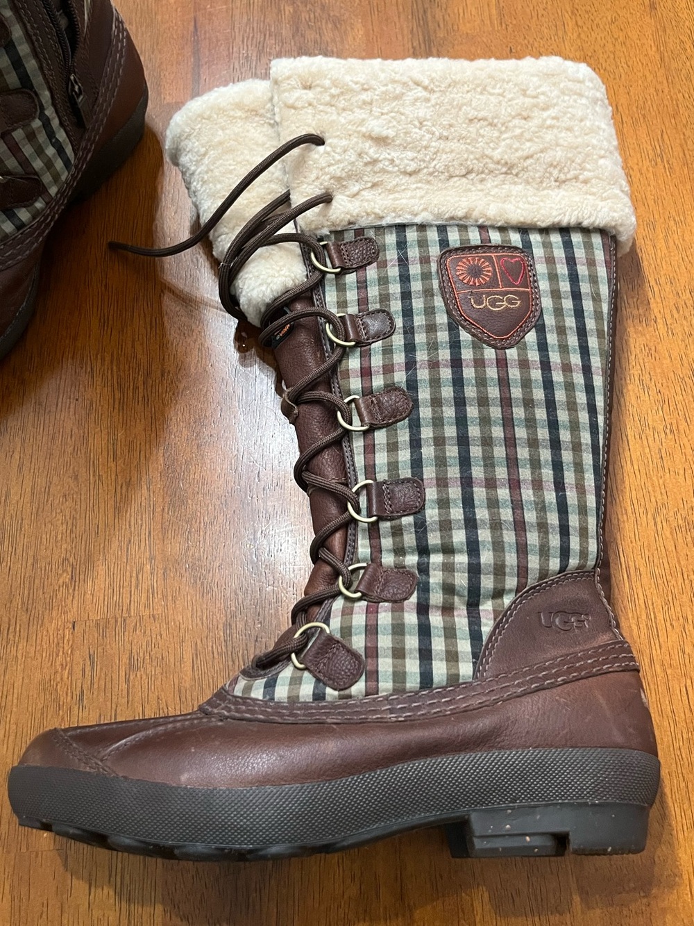 UGG Cream Shearling-Lined Boot Interior
